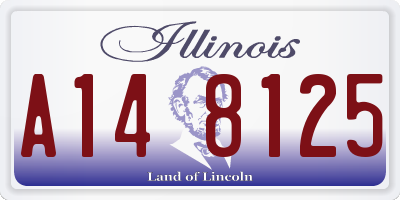 IL license plate A148125