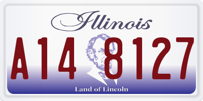IL license plate A148127