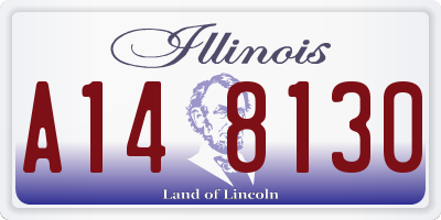 IL license plate A148130