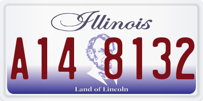 IL license plate A148132