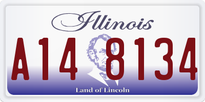 IL license plate A148134