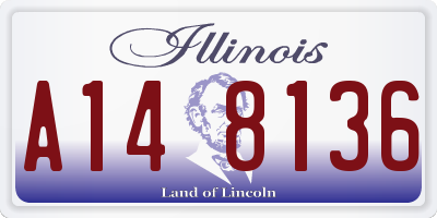 IL license plate A148136