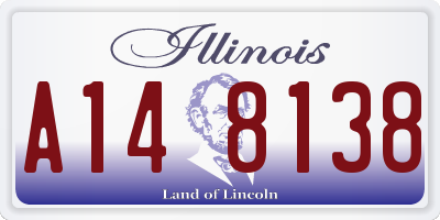 IL license plate A148138