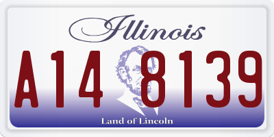 IL license plate A148139