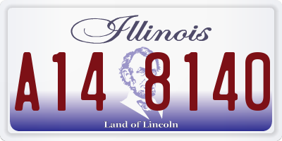 IL license plate A148140
