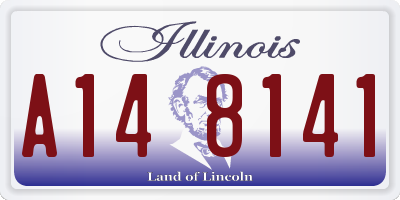 IL license plate A148141