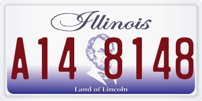 IL license plate A148148