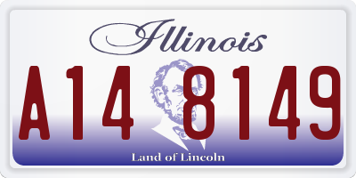 IL license plate A148149