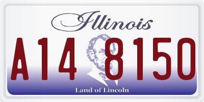 IL license plate A148150