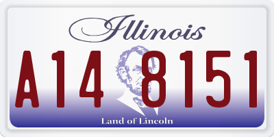 IL license plate A148151