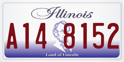 IL license plate A148152
