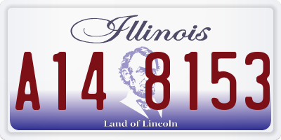IL license plate A148153