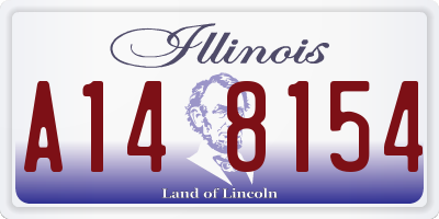 IL license plate A148154