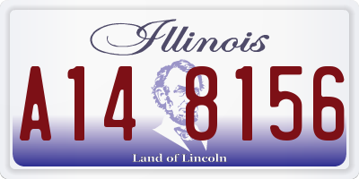 IL license plate A148156