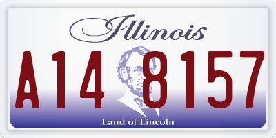 IL license plate A148157