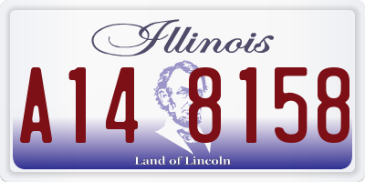 IL license plate A148158