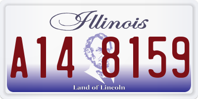 IL license plate A148159