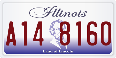 IL license plate A148160