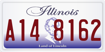 IL license plate A148162