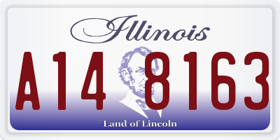 IL license plate A148163