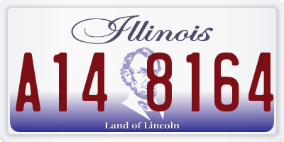 IL license plate A148164
