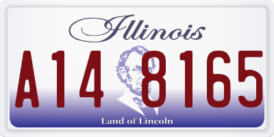 IL license plate A148165