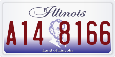 IL license plate A148166