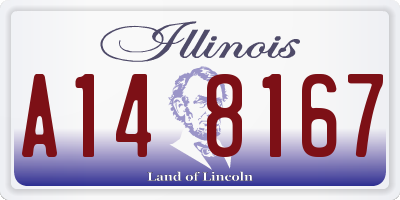 IL license plate A148167