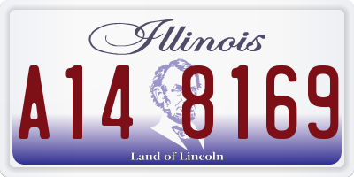 IL license plate A148169
