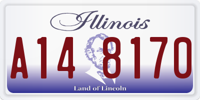 IL license plate A148170