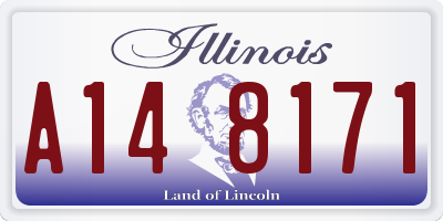 IL license plate A148171