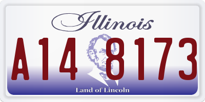 IL license plate A148173