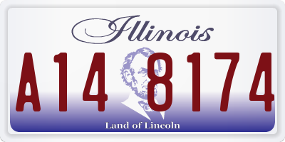 IL license plate A148174