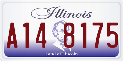 IL license plate A148175
