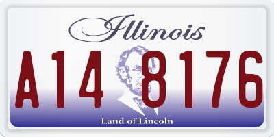 IL license plate A148176