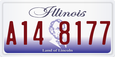 IL license plate A148177