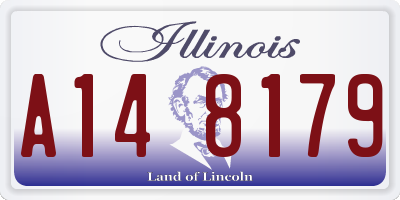 IL license plate A148179