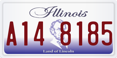 IL license plate A148185