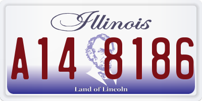IL license plate A148186