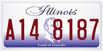 IL license plate A148187