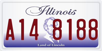 IL license plate A148188