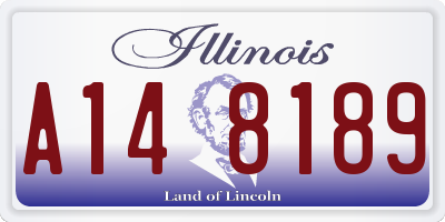 IL license plate A148189