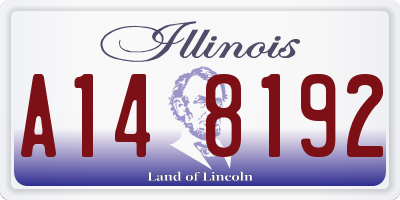 IL license plate A148192