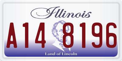 IL license plate A148196
