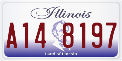 IL license plate A148197