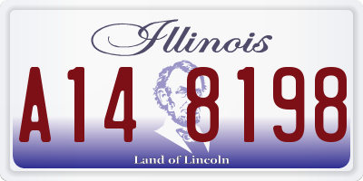 IL license plate A148198