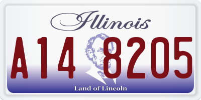 IL license plate A148205