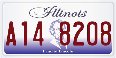 IL license plate A148208