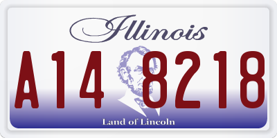 IL license plate A148218