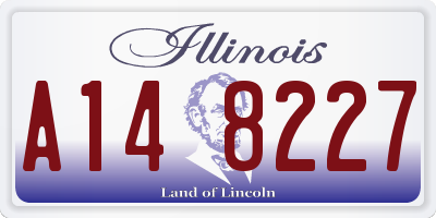 IL license plate A148227